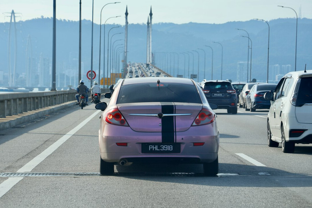 autonomous car on highway