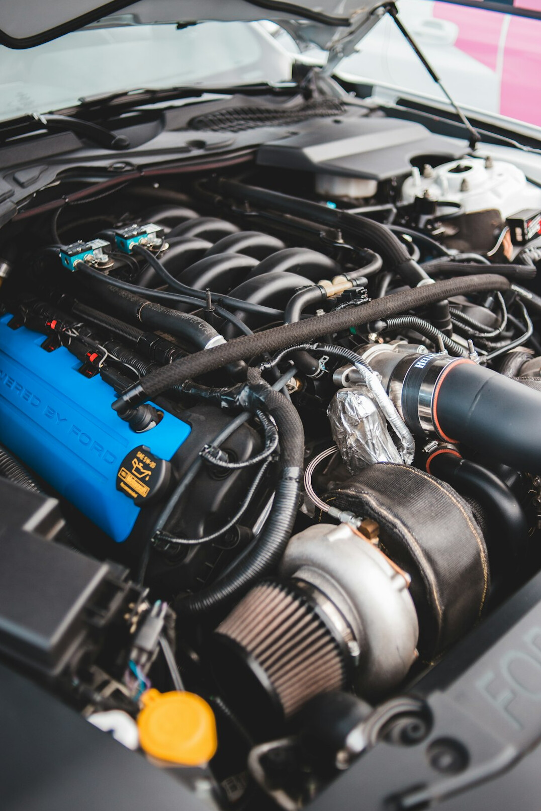 detailed car engine inspection